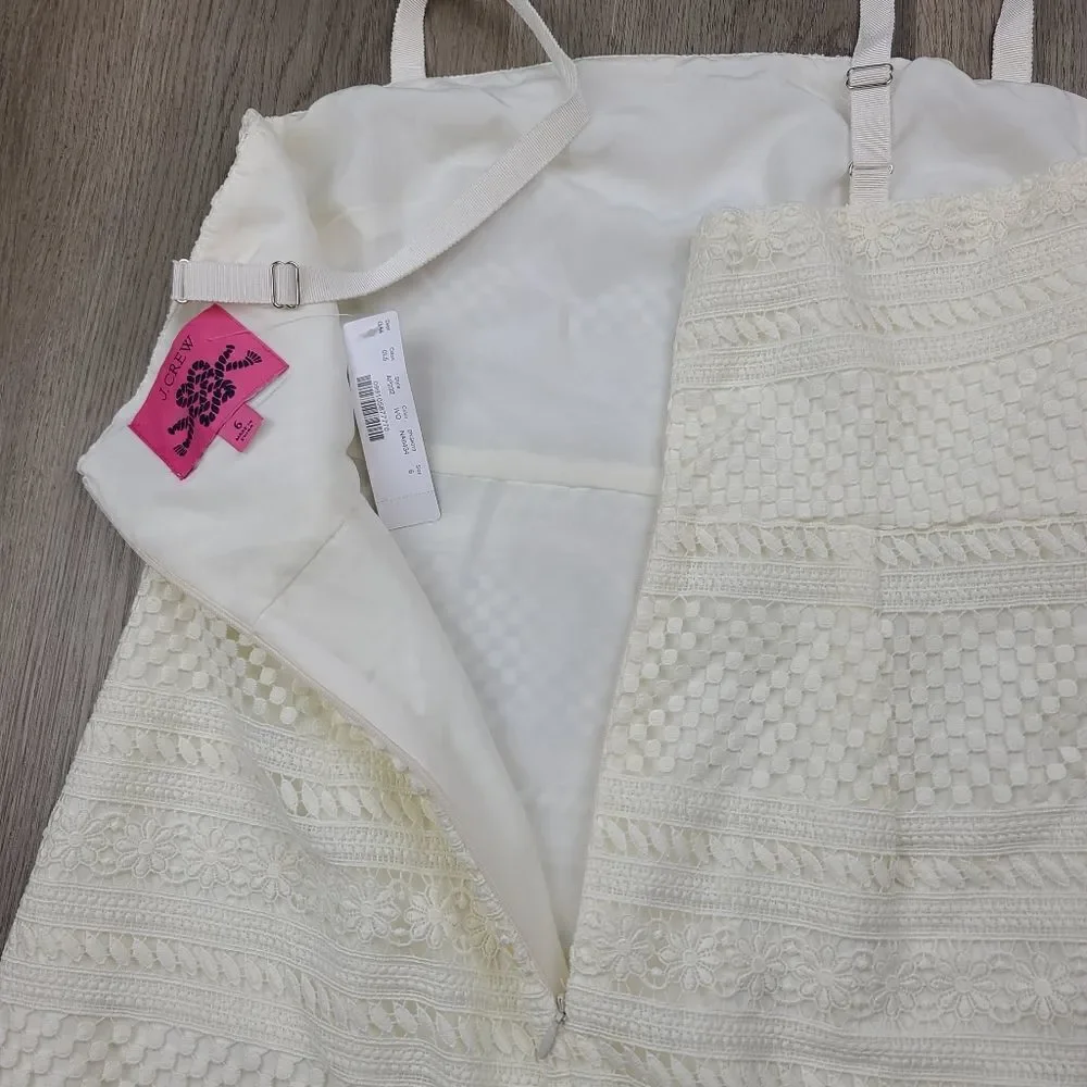 J. Crew Geometric Lace Midi Dress size 6